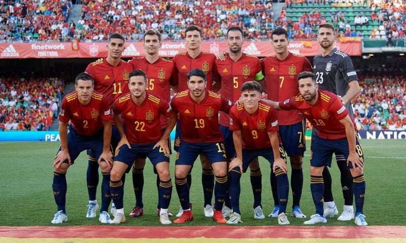 Tây Ban Nha - đội tuyển xếp thứ 4 trong danh sách